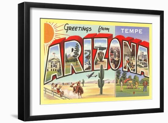 Greetings from Tempe, Arizona-null-Framed Art Print