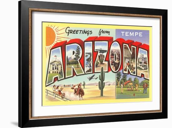 Greetings from Tempe, Arizona-null-Framed Art Print