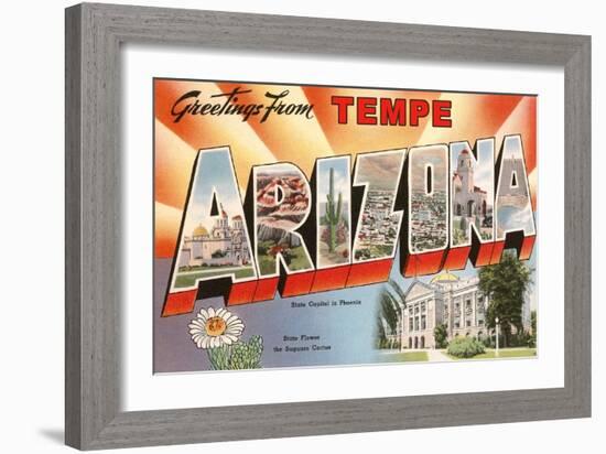 Greetings from Tempe, Arizona-null-Framed Art Print