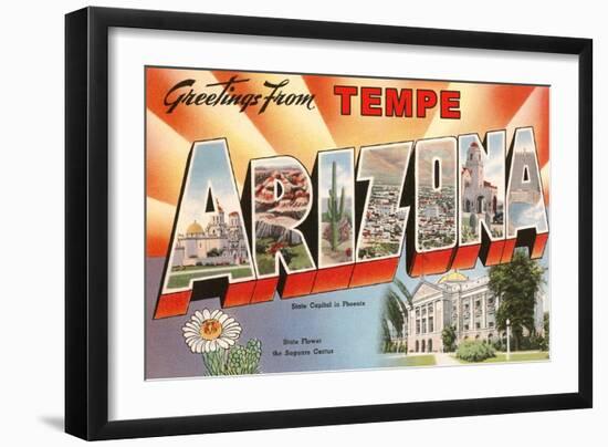 Greetings from Tempe, Arizona-null-Framed Art Print