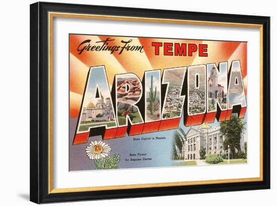 Greetings from Tempe, Arizona-null-Framed Art Print