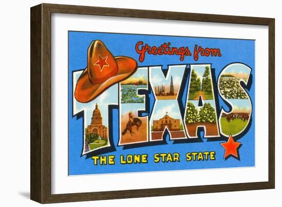 Greetings from Texas-null-Framed Art Print