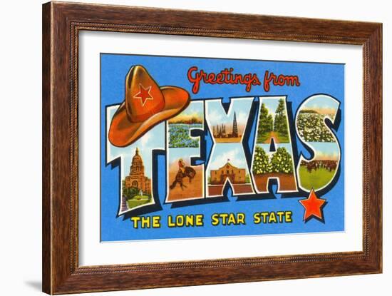 Greetings from Texas-null-Framed Art Print