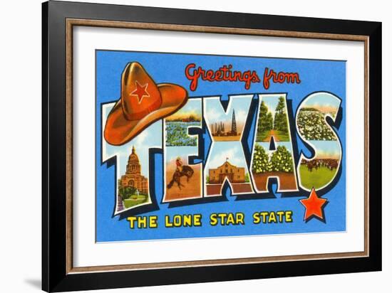 Greetings from Texas-null-Framed Art Print