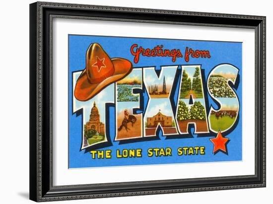 Greetings from Texas-null-Framed Art Print