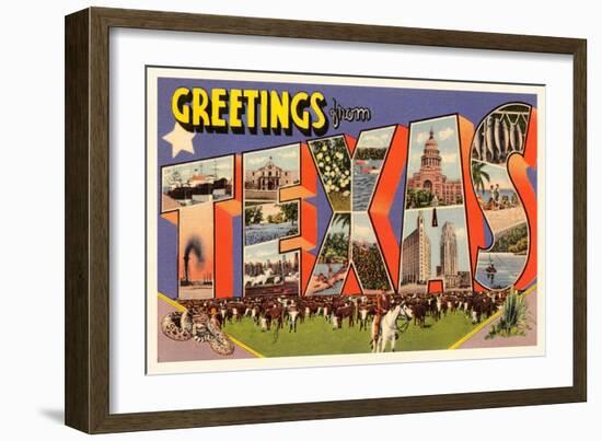 Greetings from Texas-null-Framed Art Print