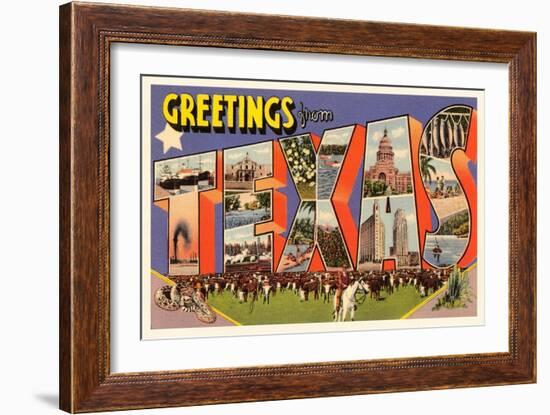 Greetings from Texas-null-Framed Art Print