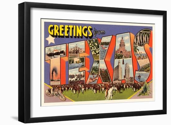 Greetings from Texas-null-Framed Art Print