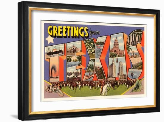 Greetings from Texas-null-Framed Art Print