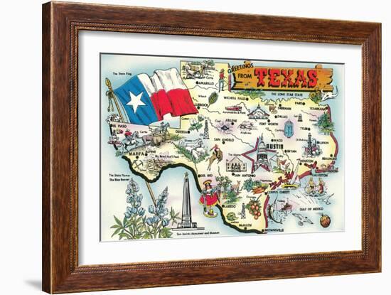 Greetings from Texas-null-Framed Art Print