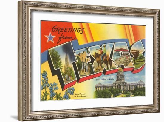 Greetings from Texas-null-Framed Art Print