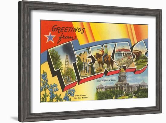 Greetings from Texas-null-Framed Art Print