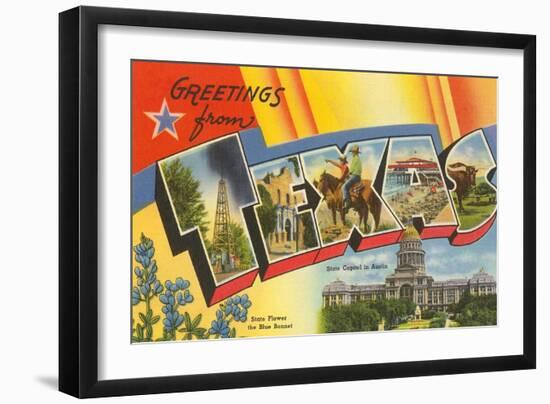 Greetings from Texas-null-Framed Art Print