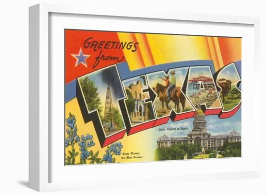 Greetings from Texas-null-Framed Art Print