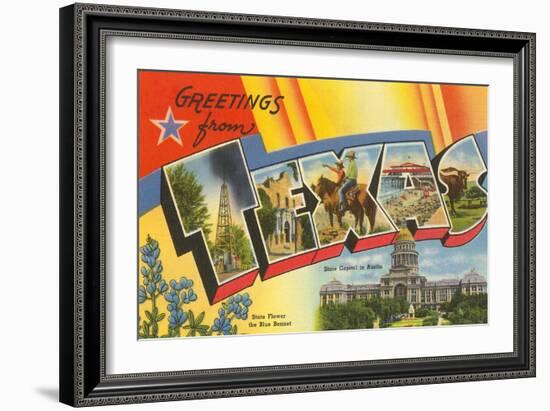 Greetings from Texas-null-Framed Art Print