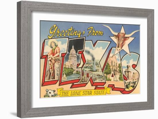 Greetings from Texas-null-Framed Art Print