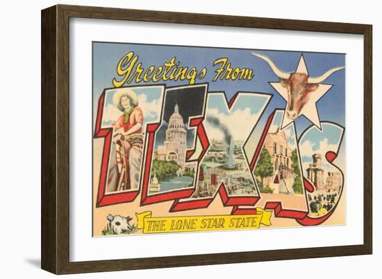 Greetings from Texas-null-Framed Art Print