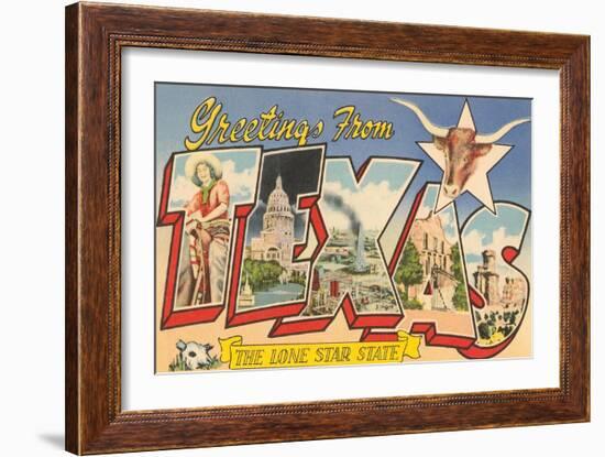 Greetings from Texas-null-Framed Art Print