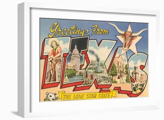 Greetings from Texas-null-Framed Art Print