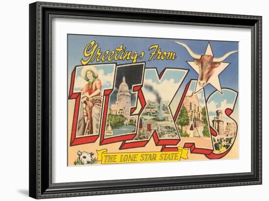 Greetings from Texas-null-Framed Art Print