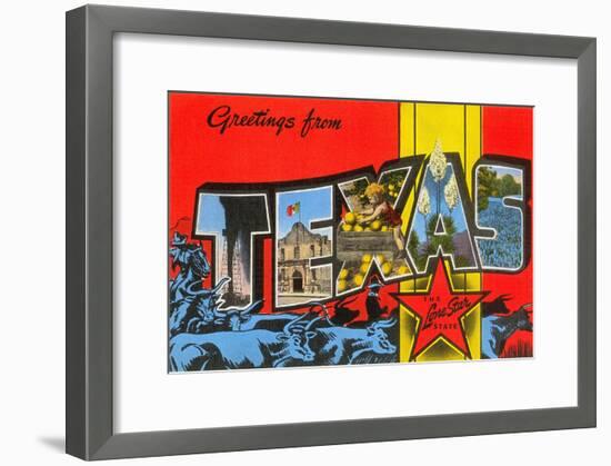 Greetings from Texas-null-Framed Art Print