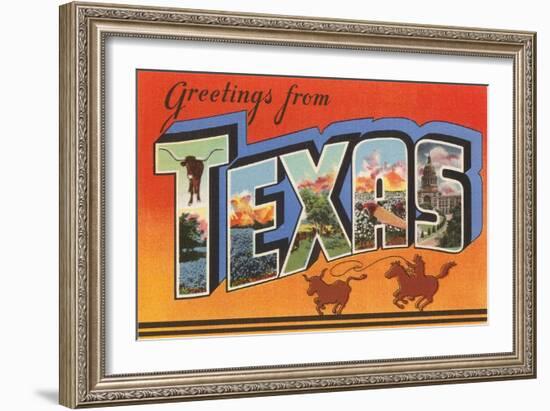 Greetings from Texas-null-Framed Art Print