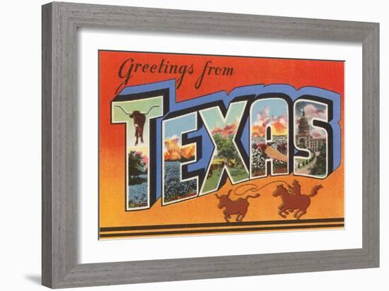 Greetings from Texas-null-Framed Art Print