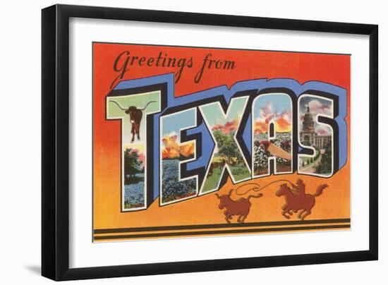 Greetings from Texas-null-Framed Art Print