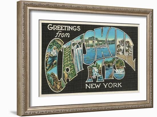 Greetings from the Catskill Mountains, New York-null-Framed Art Print