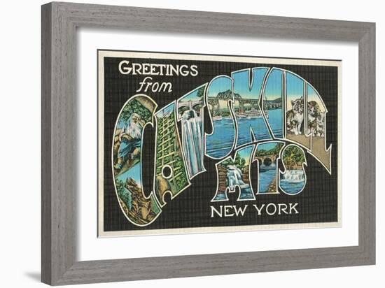 Greetings from the Catskill Mountains, New York-null-Framed Art Print