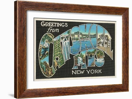 Greetings from the Catskill Mountains, New York-null-Framed Art Print