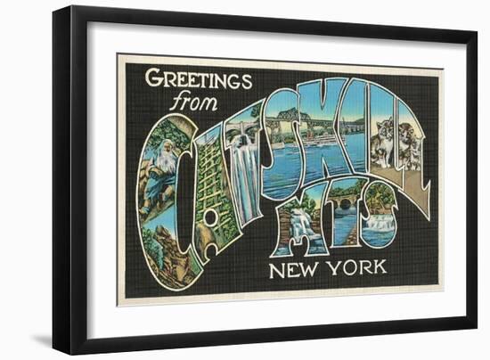 Greetings from the Catskill Mountains, New York-null-Framed Art Print