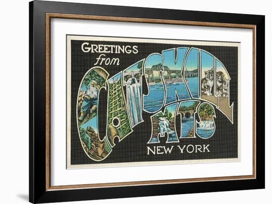 Greetings from the Catskill Mountains, New York-null-Framed Art Print