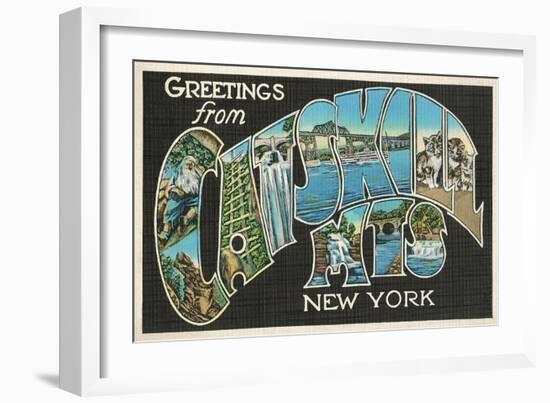 Greetings from the Catskill Mountains, New York-null-Framed Art Print