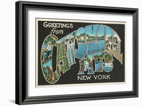 Greetings from the Catskill Mountains, New York-null-Framed Art Print