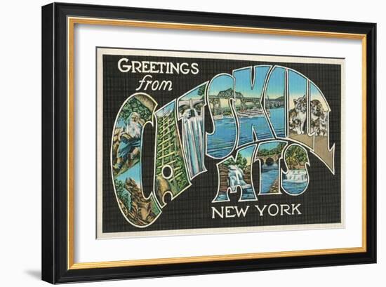 Greetings from the Catskill Mountains, New York-null-Framed Art Print