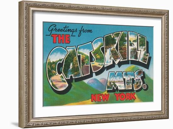 Greetings from the Catskill Mountains, New York-null-Framed Art Print