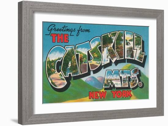 Greetings from the Catskill Mountains, New York-null-Framed Art Print