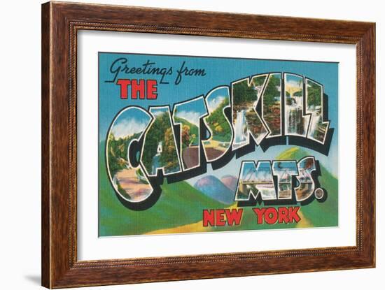 Greetings from the Catskill Mountains, New York-null-Framed Art Print