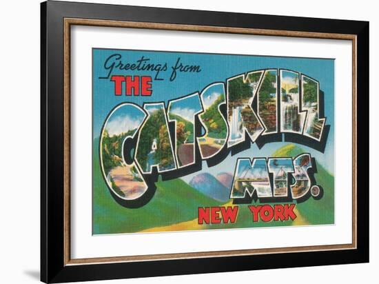 Greetings from the Catskill Mountains, New York-null-Framed Art Print