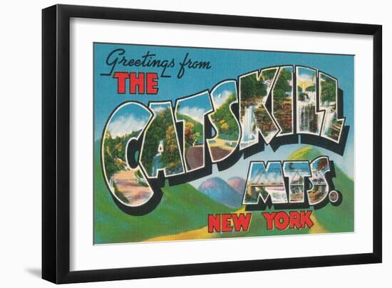 Greetings from the Catskill Mountains, New York-null-Framed Art Print