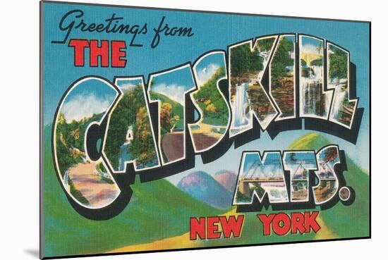 Greetings from the Catskill Mountains, New York-null-Mounted Art Print