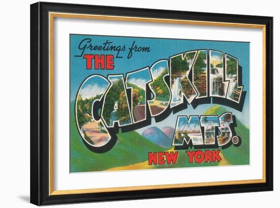 Greetings from the Catskill Mountains, New York-null-Framed Art Print