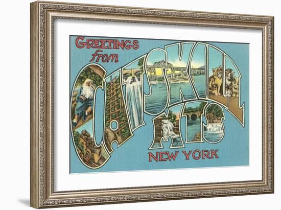 Greetings from the Catskill Mountains, New York-null-Framed Art Print