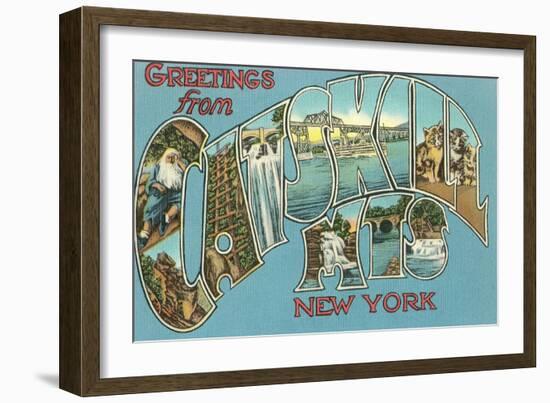 Greetings from the Catskill Mountains, New York-null-Framed Art Print