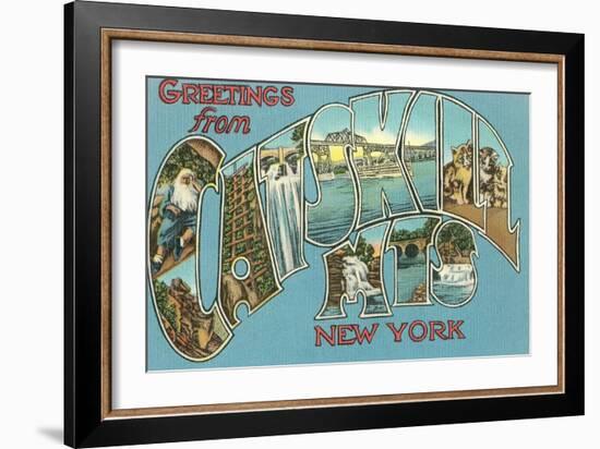 Greetings from the Catskill Mountains, New York-null-Framed Art Print