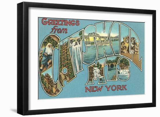 Greetings from the Catskill Mountains, New York-null-Framed Art Print