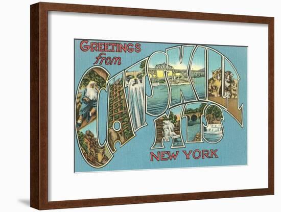 Greetings from the Catskill Mountains, New York-null-Framed Art Print