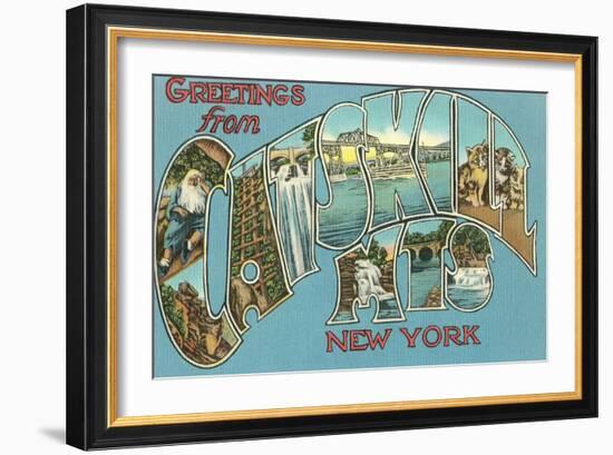 Greetings from the Catskill Mountains, New York-null-Framed Art Print