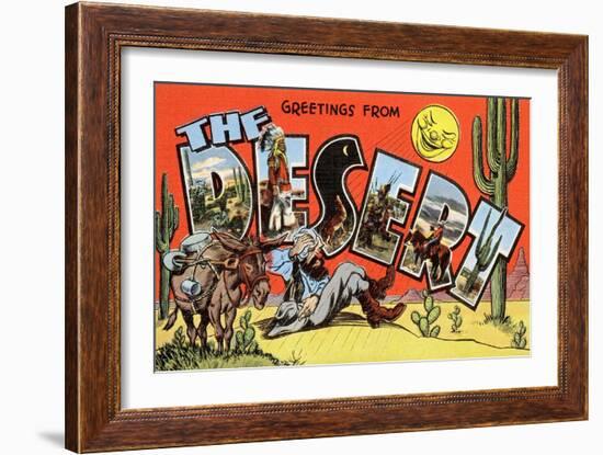 Greetings from the Desert-null-Framed Art Print